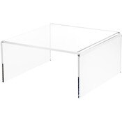 Plymor Clear Acrylic Short Square Display Riser, 4.5" H x 9" W x 9" D (1/4" thick)