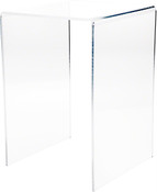 Plymor Clear Acrylic Vertical Square Display Riser, 13.5" H x 9" W x 9" D (1/4" thick)