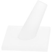 Plymor Frosted Acrylic Ring Finger Display, Single on Square Base, 2" W x 2" D x 1.75" H