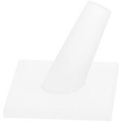 Plymor Frosted Acrylic Ring Finger Display, Single on Square Base, 2" W x 2" D x 1.75" H