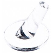 Plymor Clear Acrylic Ring Finger Display, Single on Round Base, 2" W x 2" D x 1.75" H