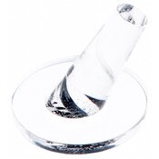 Plymor Clear Acrylic Ring Finger Display, Single on Round Base, 2" W x 2" D x 1.75" H