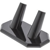 Plymor Black Acrylic Ring Finger Display, Double, 3.75" W x 2.25" D x 1.75" H