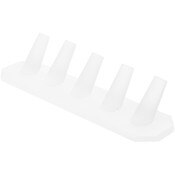 Plymor Frosted Acrylic Ring Finger Display, Five, 8.25" W x 2.25" D x 1.75" H