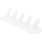 Plymor Frosted Acrylic Ring Finger Display, Five, 8.25" W x 2.25" D x 1.75" H