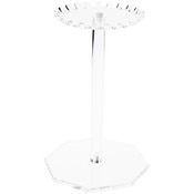 Plymor Clear Acrylic Circular-Top Rotating Necklace Holder, 13" H x 8" W x 8" D (Holds 23 Hooks for Necklaces)