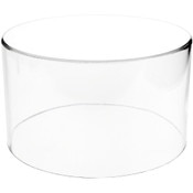 Plymor Clear Acrylic Round Cylinder Display Riser, 6" H x 10" D