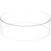 Plymor Clear Acrylic Round Cylinder Display Riser, 3" H x 10" D
