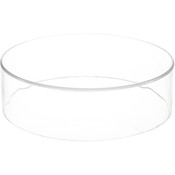 Plymor Clear Acrylic Round Cylinder Display Riser, 3" H x 10" D