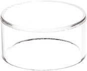 Plymor Clear Acrylic Round Cylinder Display Riser, 1.5 inches (Height) x 3 inches (Depth)