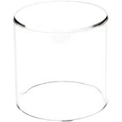 Plymor Clear Acrylic Round Cylinder Display Riser, 4" H x 4" D