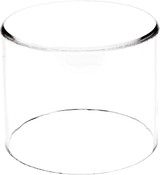 Plymor Clear Acrylic Round Cylinder Display Riser, 4" H x 5" D