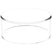 Plymor Clear Acrylic Round Cylinder Display Riser, 2" H x 5" D