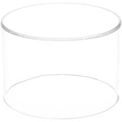 Plymor Clear Acrylic Round Cylinder Display Riser, 4" H x 6" D