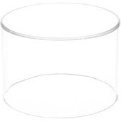 Plymor Clear Acrylic Round Cylinder Display Riser, 4" H x 6" D