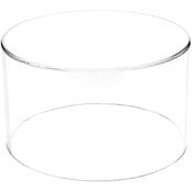Plymor Clear Acrylic Round Cylinder Display Riser, 4" H x 7" D