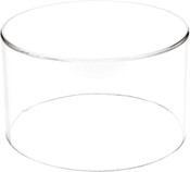 Plymor Clear Acrylic Round Cylinder Display Riser, 4" H x 7" D