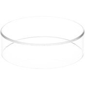 Plymor Clear Acrylic Round Cylinder Display Riser, 2" H x 7" D