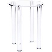 Plymor Clear Acrylic Round 4-Leg Display Riser, 8" H x 6" W