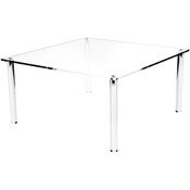 Plymor Clear Acrylic Square 4-Leg Display Riser, 8" H x 16" W x 16" D