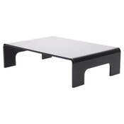Plymor Black Acrylic Display Riser with Tray Handles, 3" H x 12" W x 8" D (3/16" thick)