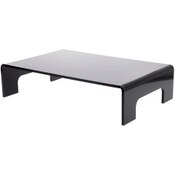 Plymor Black Acrylic Display Riser with Tray Handles, 5" H x 21" W x 14" D (3/8" thick)