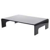 Plymor Black Acrylic Display Riser with Tray Handles, 5" H x 21" W x 14" D (3/8" thick)