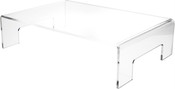 Plymor Clear Acrylic Display Riser with Tray Handles, 6" H x 24" W x 16" D
