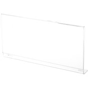 Plymor Clear Acrylic Sign Holder for 3-Step Stair Display Risers, 10" W x 4.5" H