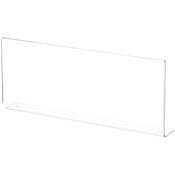 Plymor Clear Acrylic Sign Holder for 2 or 3-Step Stair Display Risers, 12" W x 4.5" H