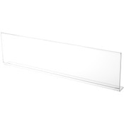 Plymor Clear Acrylic Sign Holder for 2 or 3-Step Stair Display Risers, 18" W x 4.5" H