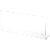 Plymor Clear Acrylic Sign Holder for 4-Step Stair Display Risers, 12" W x 4.5" H