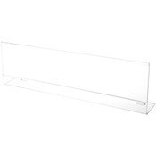 Plymor Clear Acrylic Sign Holder for 4-Step Stair Display Risers, 18" W x 4.5" H