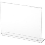 Plymor Clear Acrylic Sign Holder for 6" wide Stair Display Risers, 6" W x 4.5" H