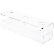 Plymor Clear Acrylic Ice Cream Cone Holder Riser, 4.25" H x 13.5" W x 4" D (Fits 3 Sugar Cones)