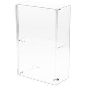 Plymor Clear Acrylic Locking Display Case with Sliding Back, 1 Shelf, 15.75" H x 10.25" W x 5" D