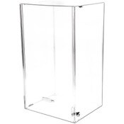 Plymor Clear Acrylic Locking Display Case with Sliding Back, No Shelf, 20.75" H x 12.25" W x 10" D