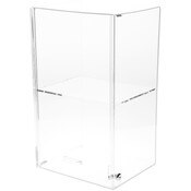 Plymor Clear Acrylic Locking Display Case with Sliding Back, 1 Shelf, 20.75" H x 12.25" W x 10" D