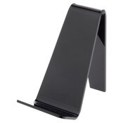 Plymor Black Acrylic Book Easel with 1.25" Flat Ledge, 2.375" W x 3.25" D x 4" H