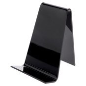 Plymor Black Acrylic Book Easel with 1.125" Flat Ledge, 3.625" W x 4.25" D x 4.875" H