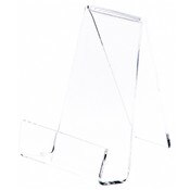 Plymor Clear Acrylic Book Easel with 1.25" Ledge With Lip, 3.625" W x 4.5" D x 4.75" H