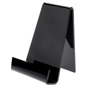 Plymor Black Acrylic Book Easel with 1.375" Ledge With Lip, 6" W x 5.5" D x 7.25" H