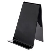 Plymor Black Acrylic Book Easel with 1.125" Flat Ledge, 6" W x 5" D x 7.25" H