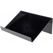 Plymor Black Acrylic Slightly Elevated Book Display Stand with 1.5" Ledge, 12" W x 9" D x 4.5" H
