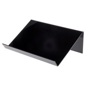 Plymor Black Acrylic Slightly Elevated Book Display Stand with 2" Ledge, 18" W x 12" D x 6" H