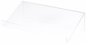 Plymor Clear Acrylic Slightly Elevated Book Display Stand, 24" W x 12" D x 6" H