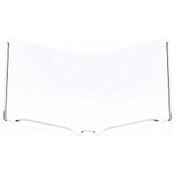 Plymor Clear Acrylic Open Book Display Stand with 1" Ledge, Tilted, 11.625" W x 6" D x 6" H