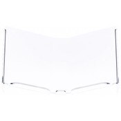 Plymor Clear Acrylic Open Book Display Stand with 1" Ledge, Tilted, 11.625" W x 6" D x 6" H