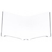 Plymor Clear Acrylic Open Book Display Stand with 1.25" Ledge, Tilted, 15" W x 9.25" D x 8" H