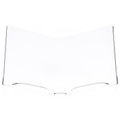 Plymor Clear Acrylic Open Book Display Stand with 2" Ledge, Tilted, 19" W x 12.25" D x 10.75" H